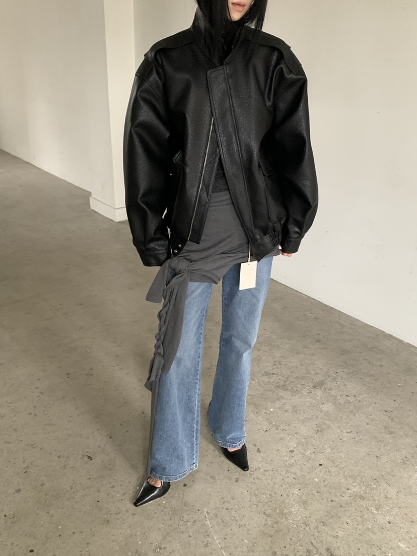 MOVENNE東大門實拍女裝新品真品推薦時尚休閑人氣皮衣皮革MOVENNE皮衣