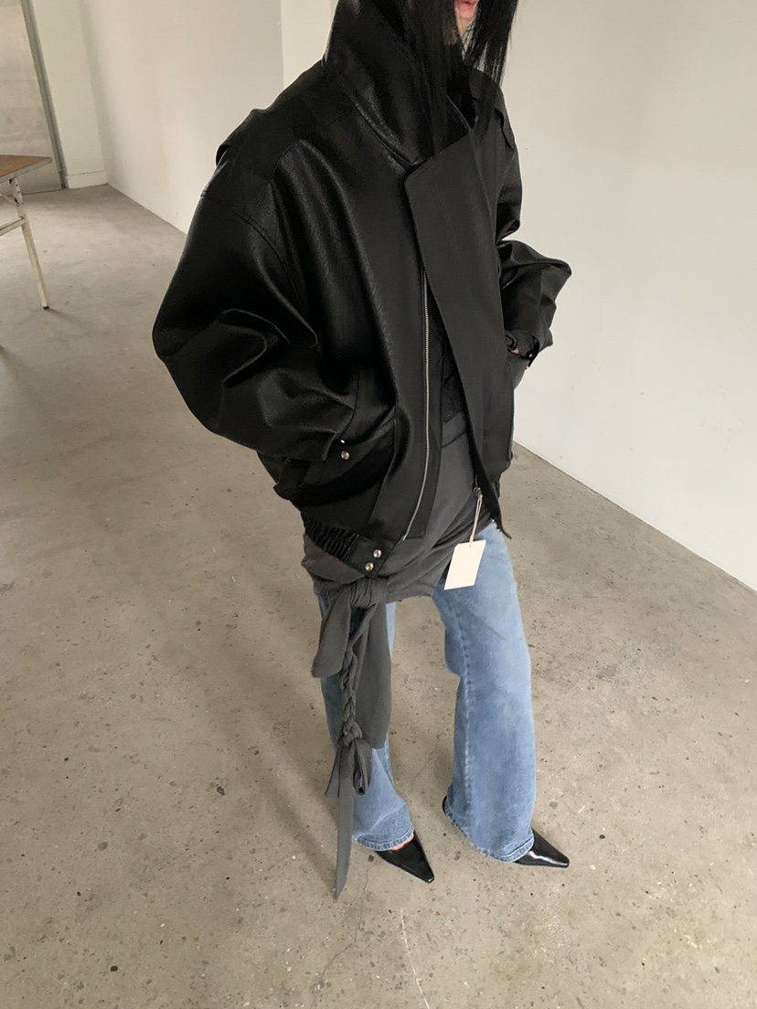 MOVENNE東大門實拍女裝新品真品推薦時尚休閑人氣皮衣皮革MOVENNE皮衣