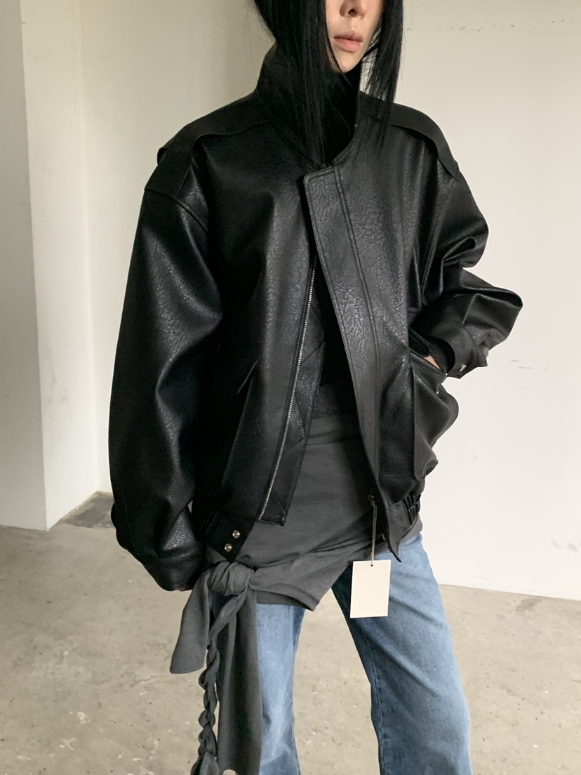 MOVENNE東大門實拍女裝新品真品推薦時尚休閑人氣皮衣皮革MOVENNE皮衣