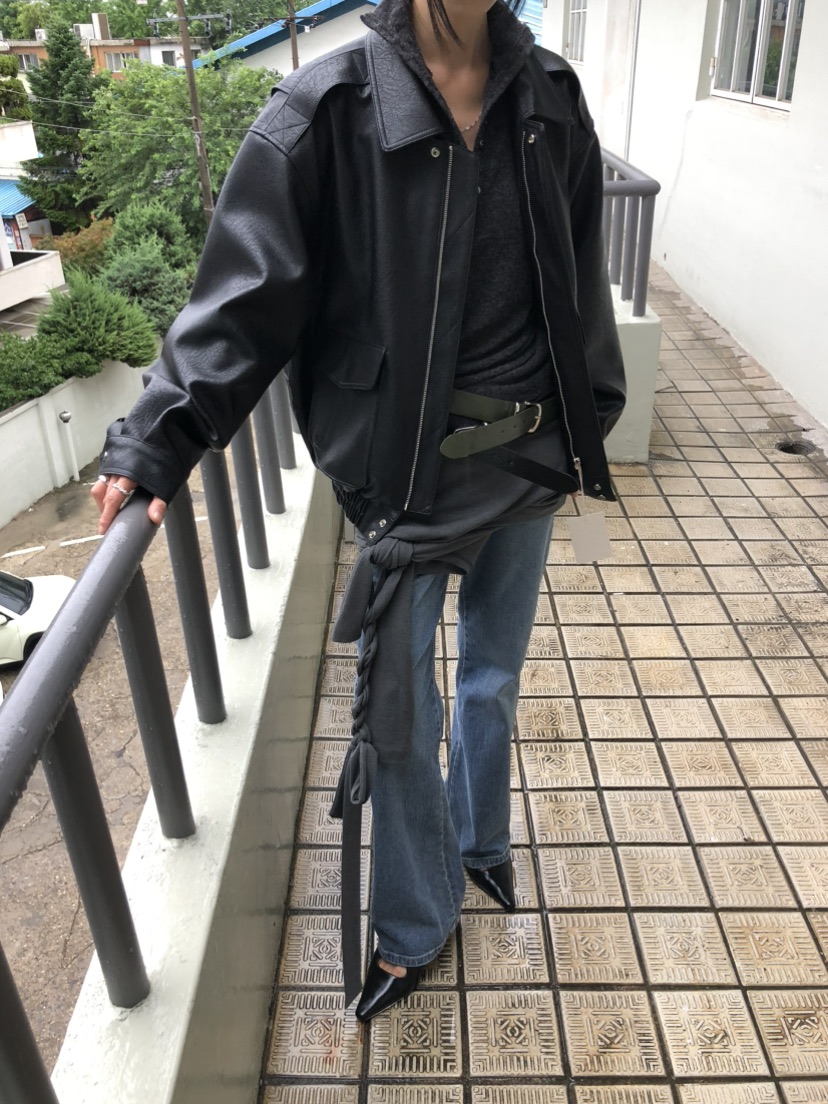 MOVENNE東大門實拍女裝新品真品推薦時尚休閑人氣皮衣皮革MOVENNE皮衣