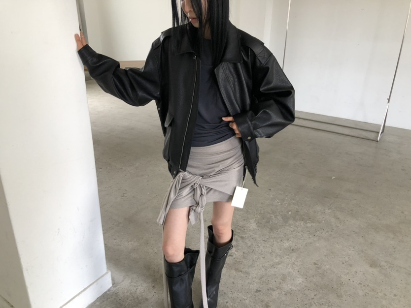 MOVENNE東大門實拍女裝新品真品推薦時尚休閑人氣皮衣皮革MOVENNE皮衣