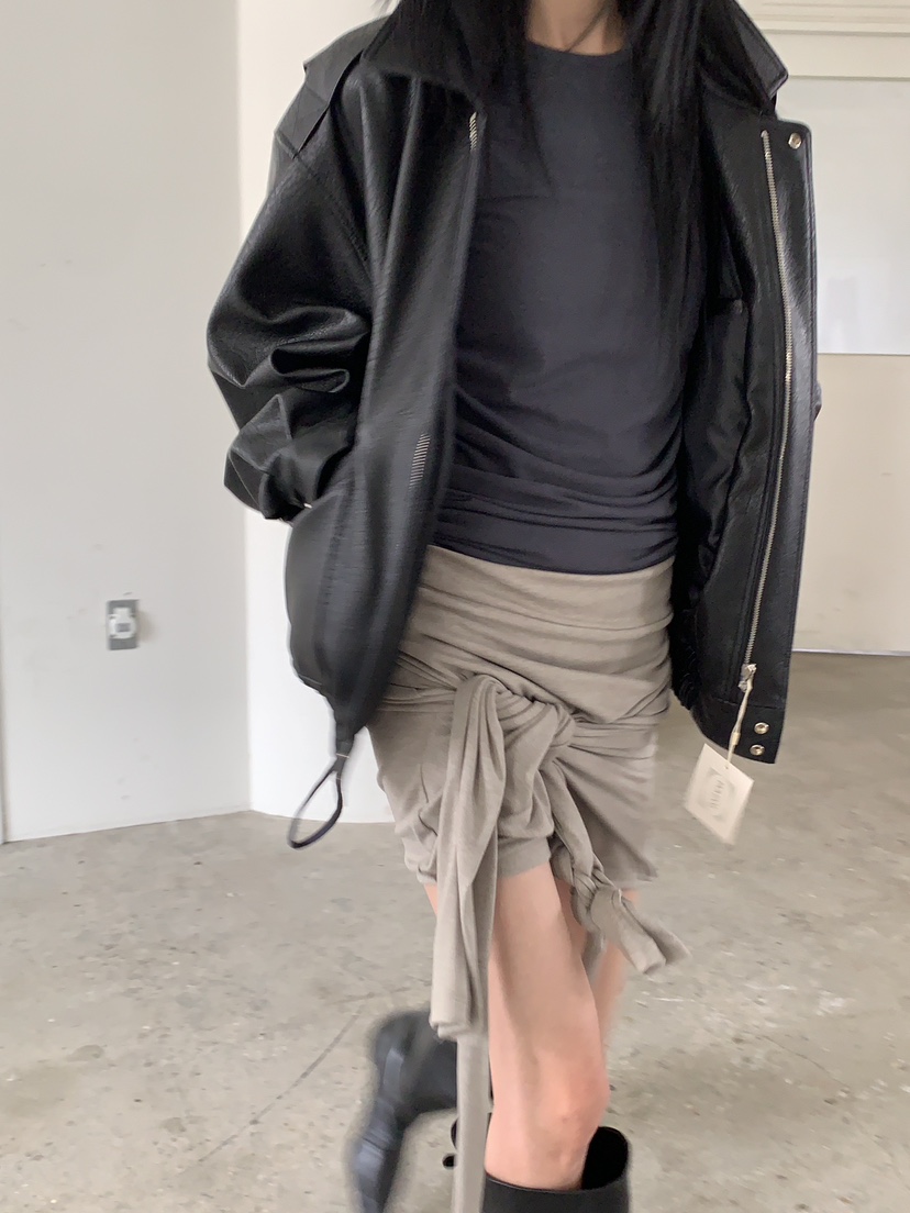 MOVENNE東大門實拍女裝新品真品推薦時尚休閑人氣皮衣皮革MOVENNE皮衣