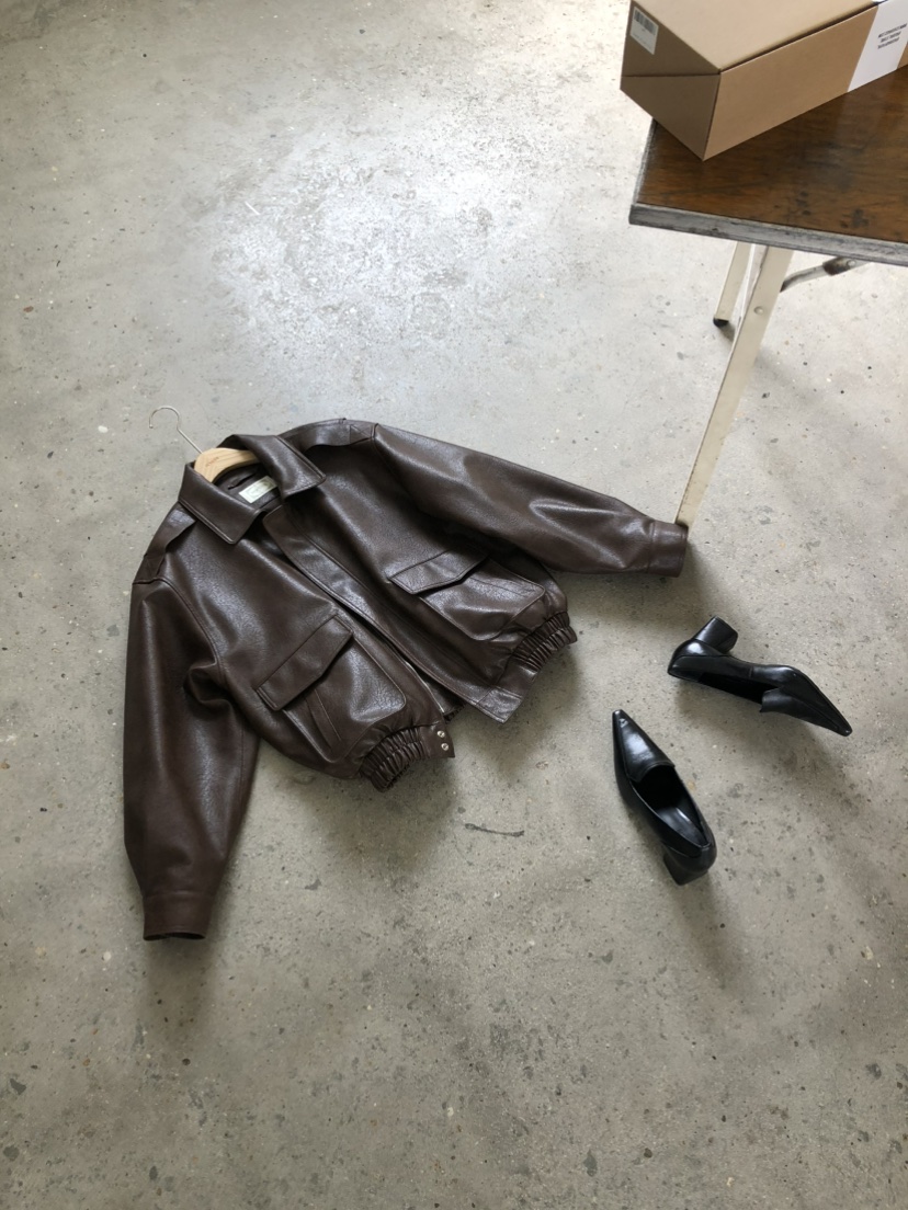 MOVENNE東大門實拍女裝新品真品推薦時尚休閑人氣皮衣皮革MOVENNE皮衣