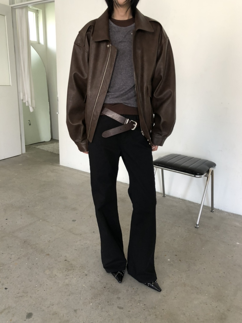 MOVENNE東大門實拍女裝新品真品推薦時尚休閑人氣皮衣皮革MOVENNE皮衣