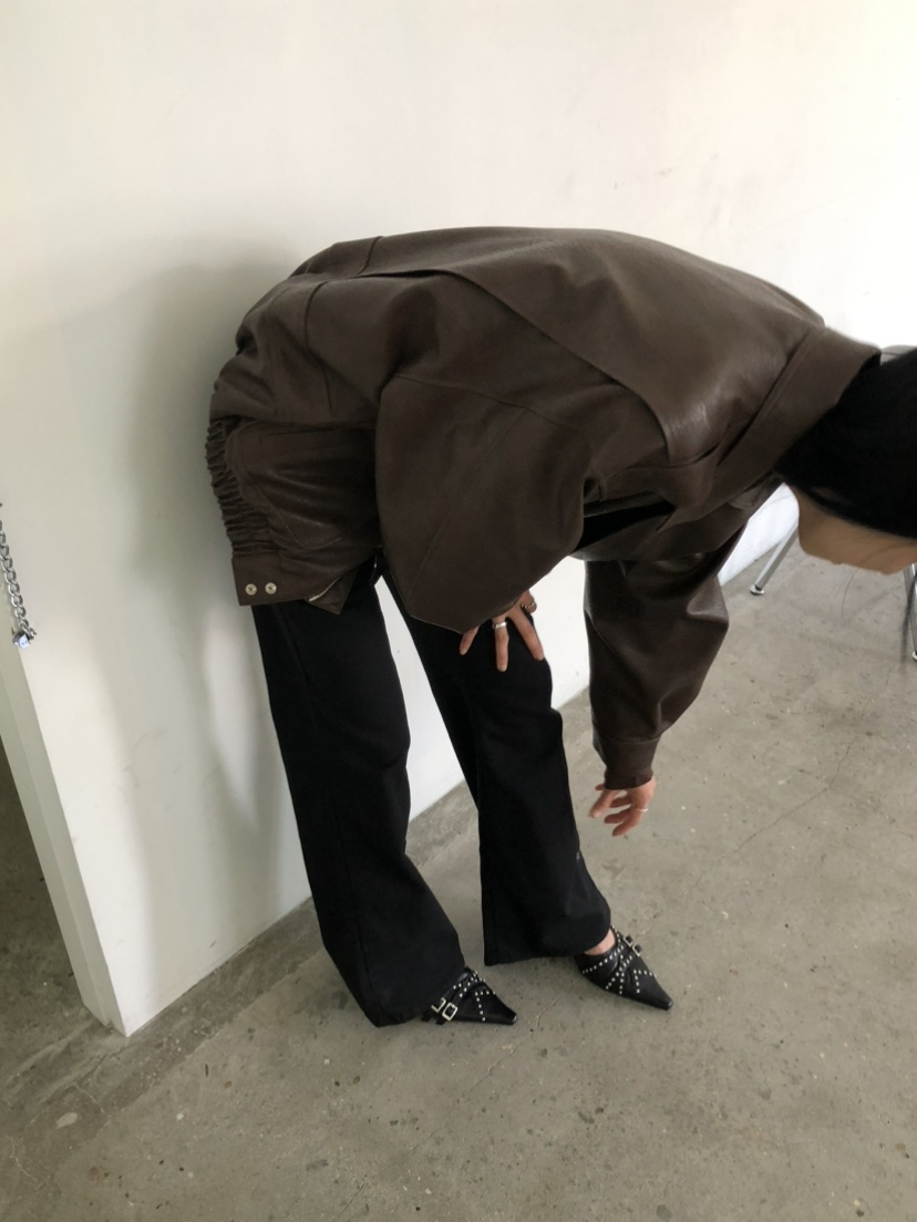 MOVENNE東大門實拍女裝新品真品推薦時尚休閑人氣皮衣皮革MOVENNE皮衣