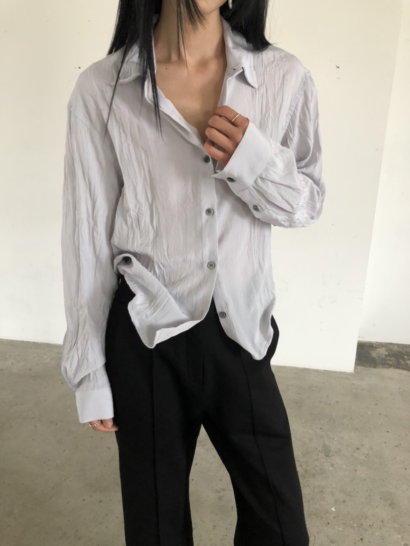 MOVENNE東大門實拍女裝新款人氣休閑時尚襯衫蕾絲衫金屬絲MOVENNE襯衫/蕾絲衫