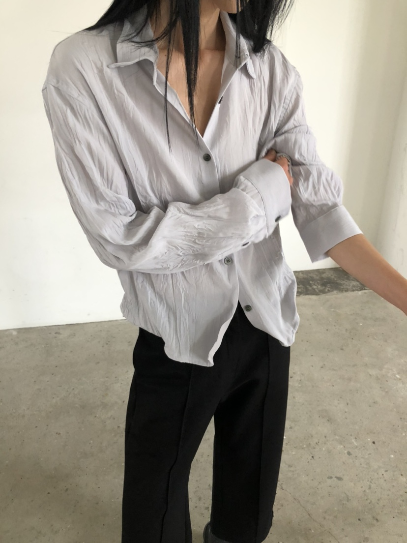 MOVENNE東大門實拍女裝新款人氣休閑時尚襯衫蕾絲衫金屬絲MOVENNE襯衫/蕾絲衫