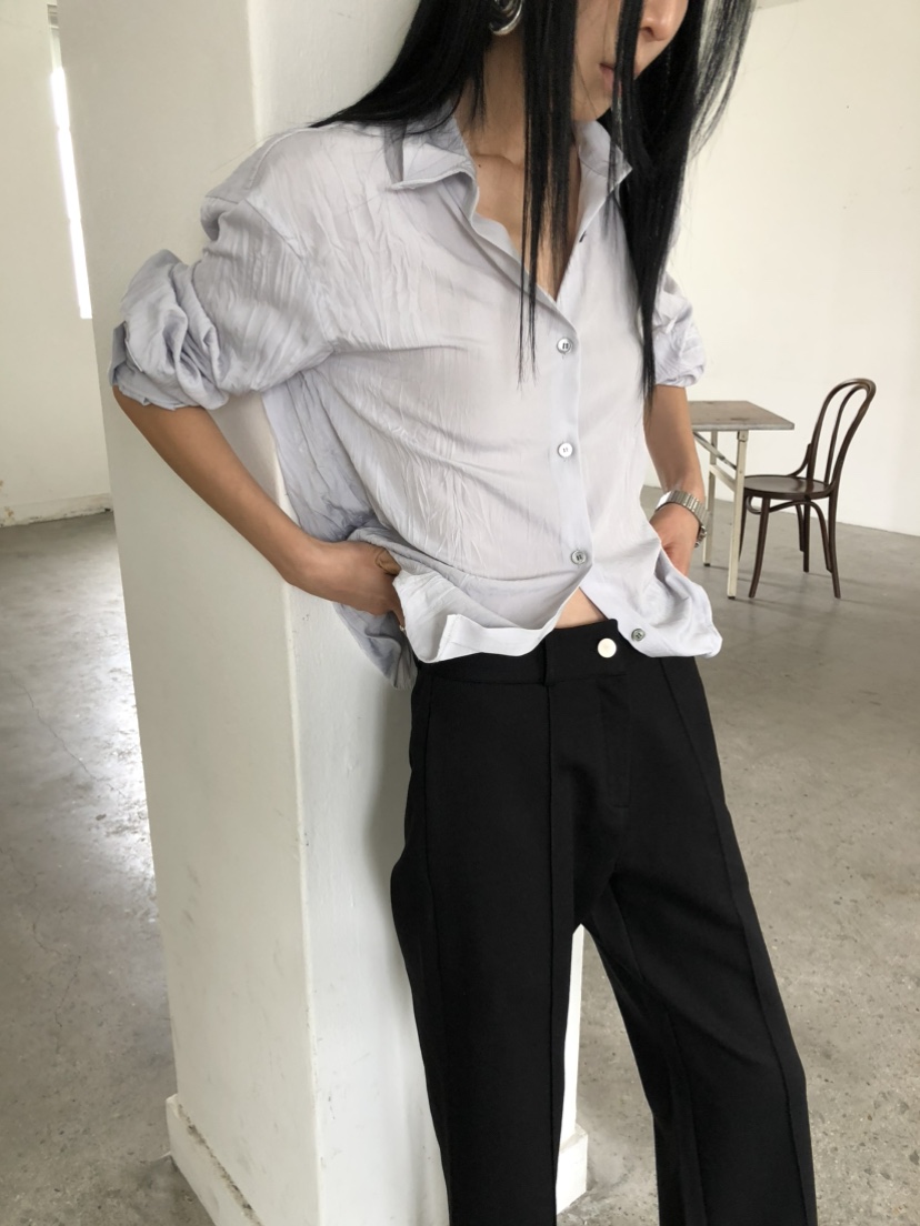 MOVENNE東大門實拍女裝新款人氣休閑時尚襯衫蕾絲衫金屬絲MOVENNE襯衫/蕾絲衫