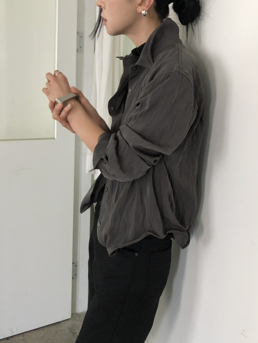 MOVENNE東大門實拍女裝新款人氣休閑時尚襯衫蕾絲衫金屬絲MOVENNE襯衫/蕾絲衫
