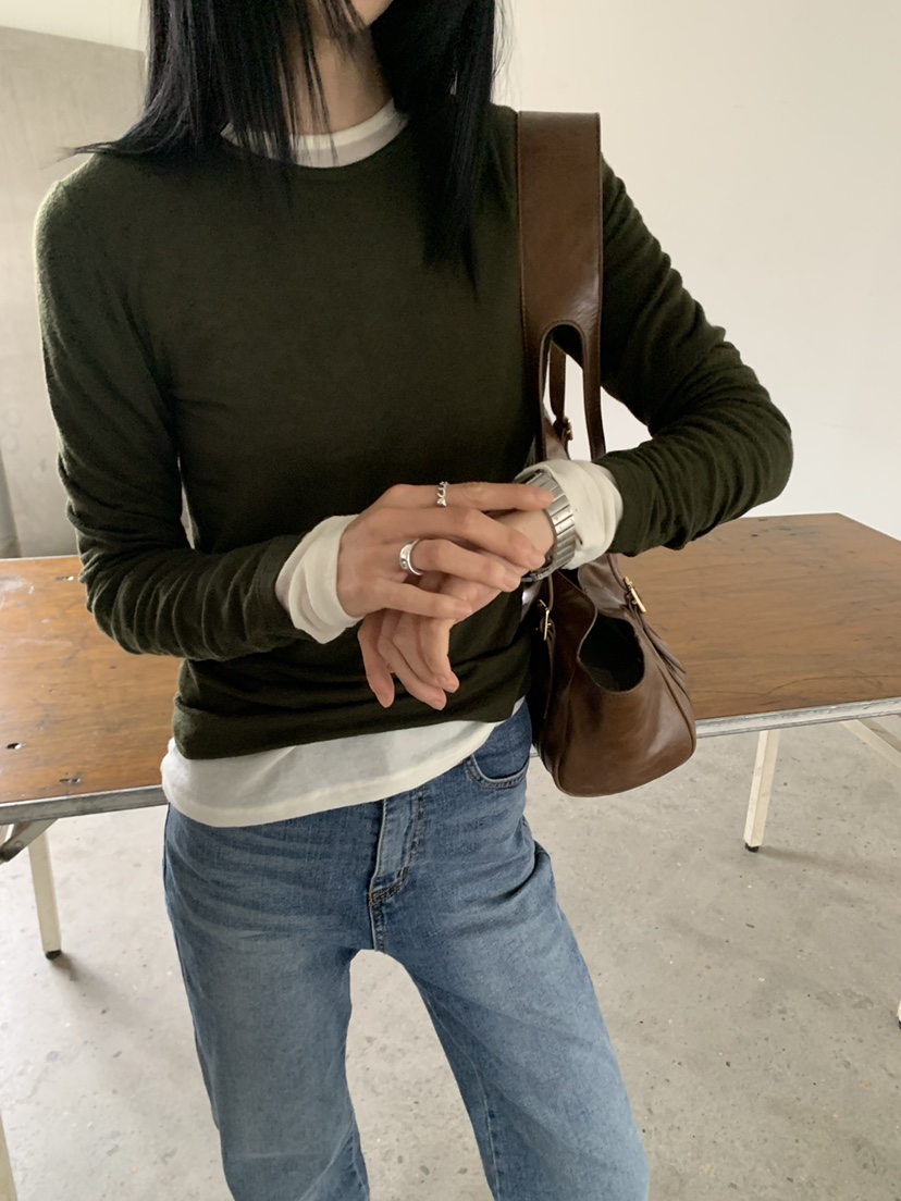 MOVENNE韓國代購女裝新品26夏季休閑人氣推薦時尚長袖T恤MOVENNE長袖T恤