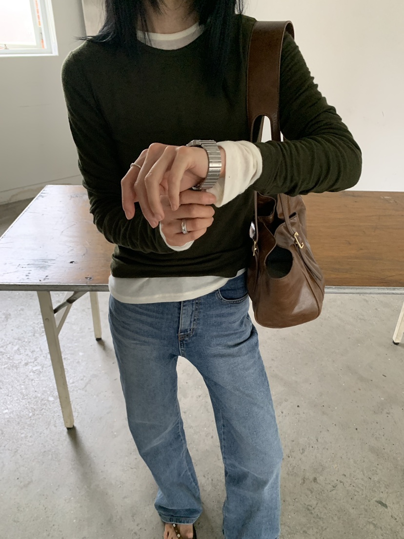 MOVENNE韓國代購女裝新品26夏季休閑人氣推薦時尚長袖T恤MOVENNE長袖T恤