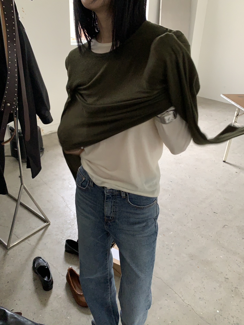 MOVENNE韓國代購女裝新品26夏季休閑人氣推薦時尚長袖T恤MOVENNE長袖T恤