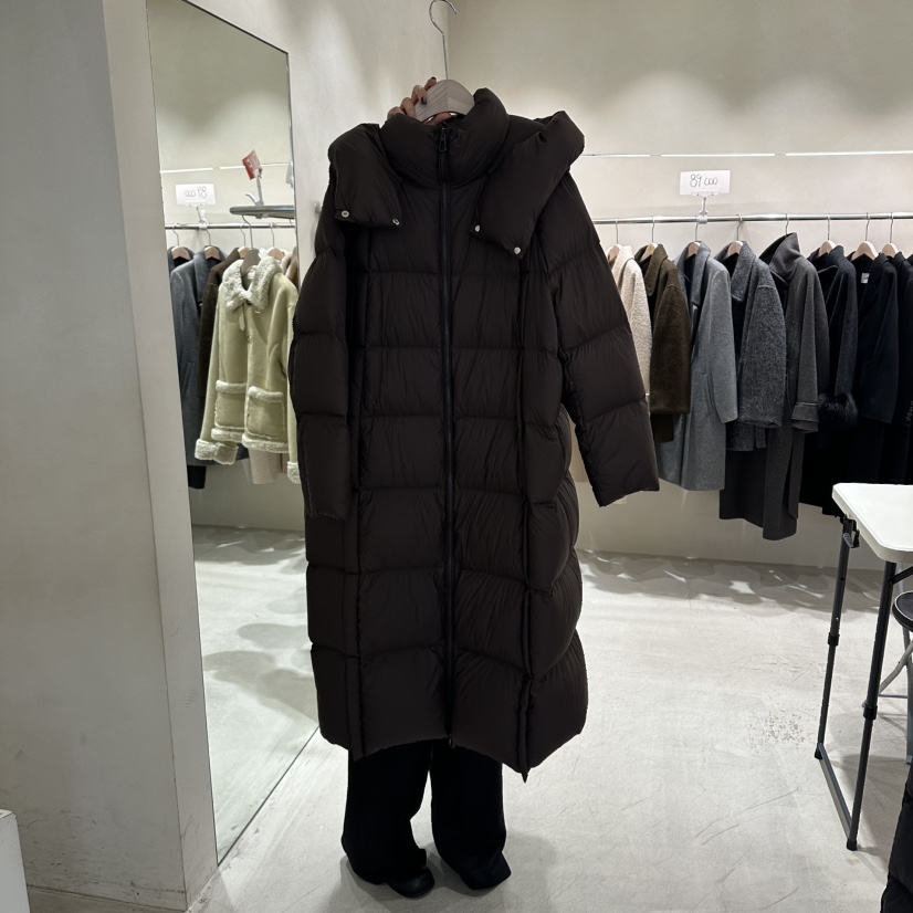 Color B東大門實拍女裝新款休閑真品26夏季人氣長款羽絨服Color B長款羽絨服圖色2棕色