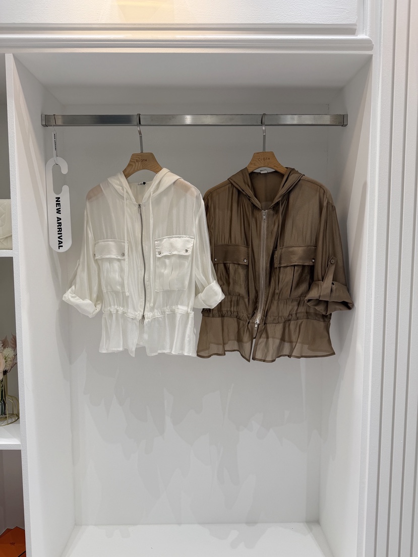 CLOTH韓國直郵女士新品26夏季時尚休閑熱賣人氣夾克羅紋連帽CLOTH夾克