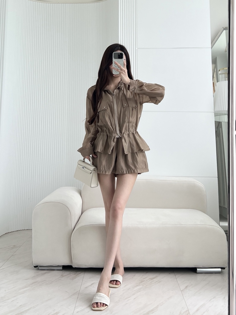 CLOTH韓國直郵女士新品26夏季時尚休閑熱賣人氣夾克羅紋連帽CLOTH夾克