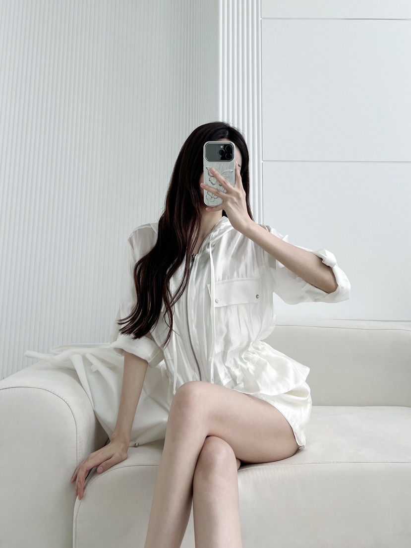 CLOTH韓國直郵女士新品26夏季時尚休閑熱賣人氣夾克羅紋連帽CLOTH夾克