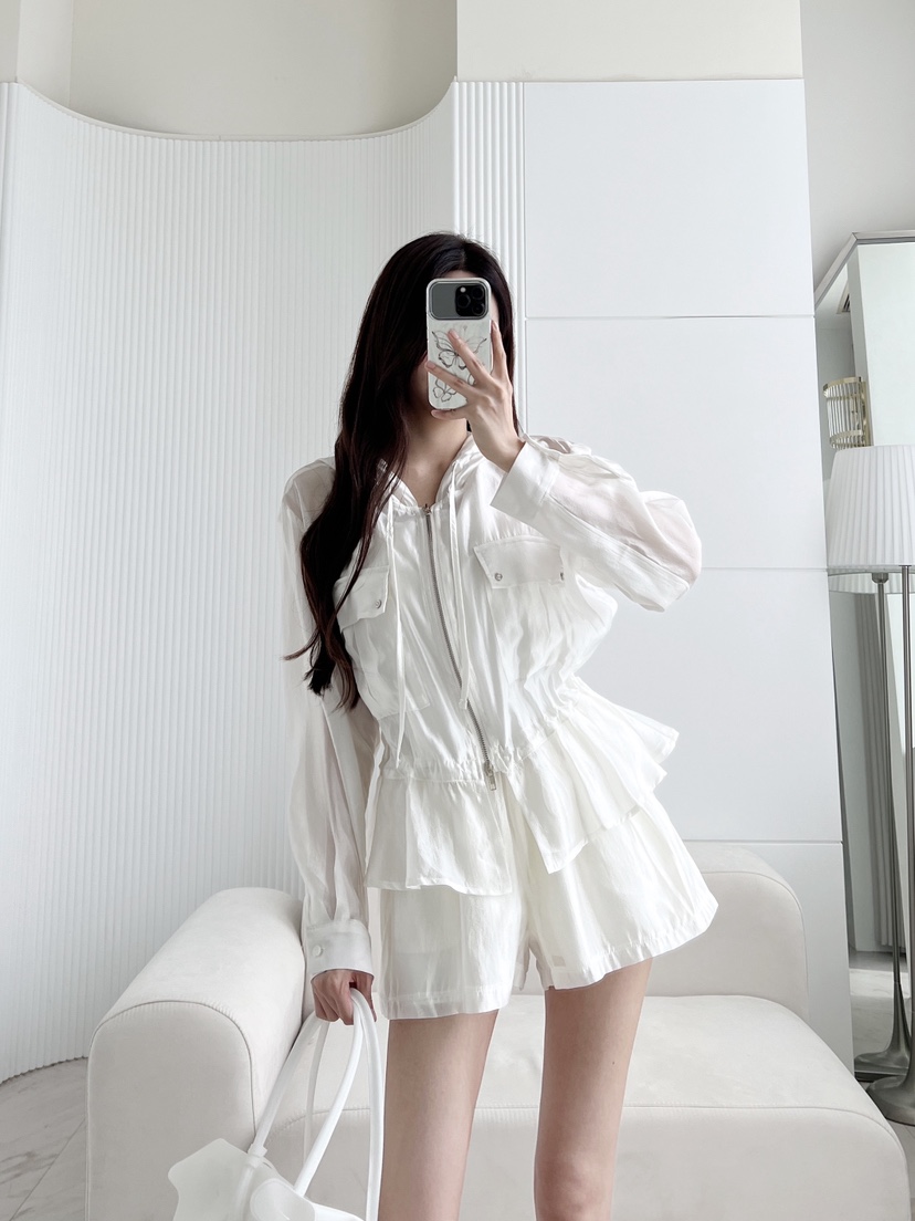 CLOTH韓國直郵女士新品26夏季時尚休閑熱賣人氣夾克羅紋連帽CLOTH夾克圖色2