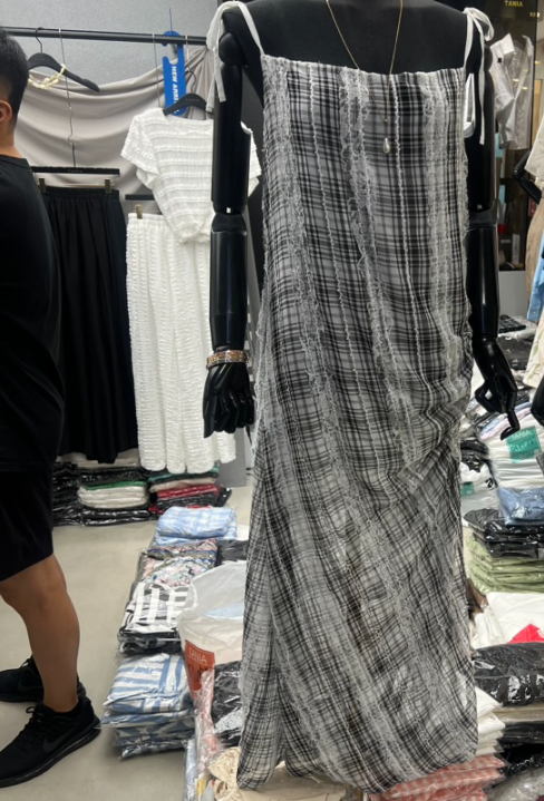 TANIA韓國代購女裝新品休閑推薦真品時尚熱賣26夏季連衣裙格子TANIA連衣裙圖色2
