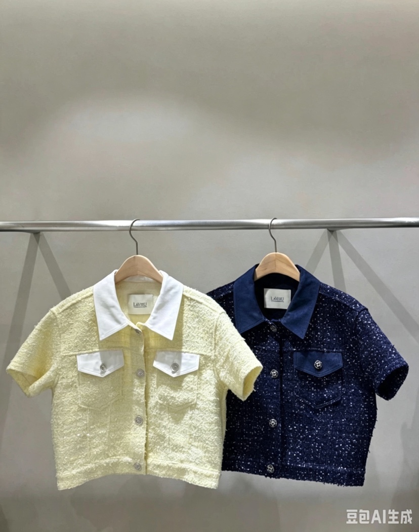 LAVIEU韓國代購女士新品真品休閑時尚熱賣職業夾克粗花呢LAVIEU夾克圖色2左二色