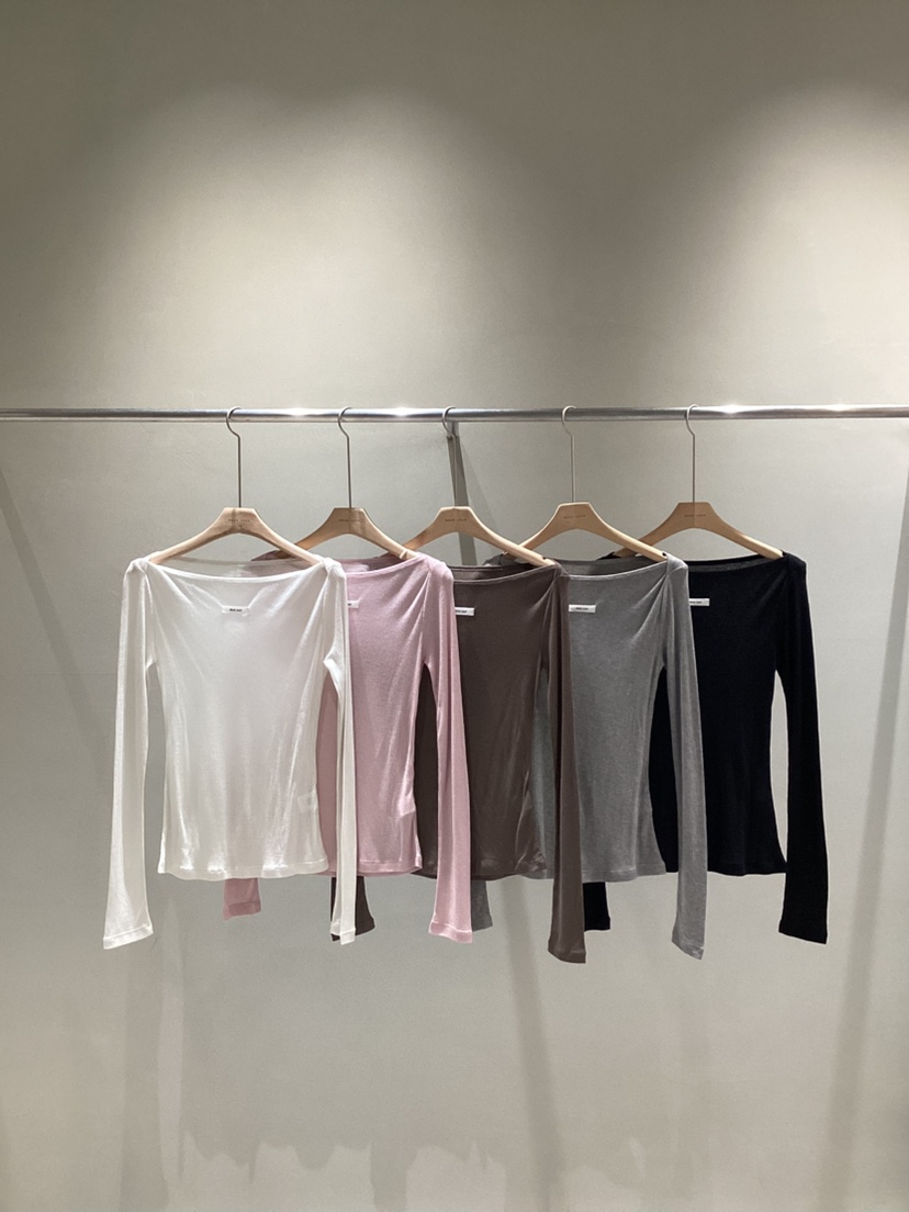 NEAR LEAP-P東大門實拍女裝新品職業推薦時尚長袖T恤船領NEAR LEAP/The N:L長袖T恤
