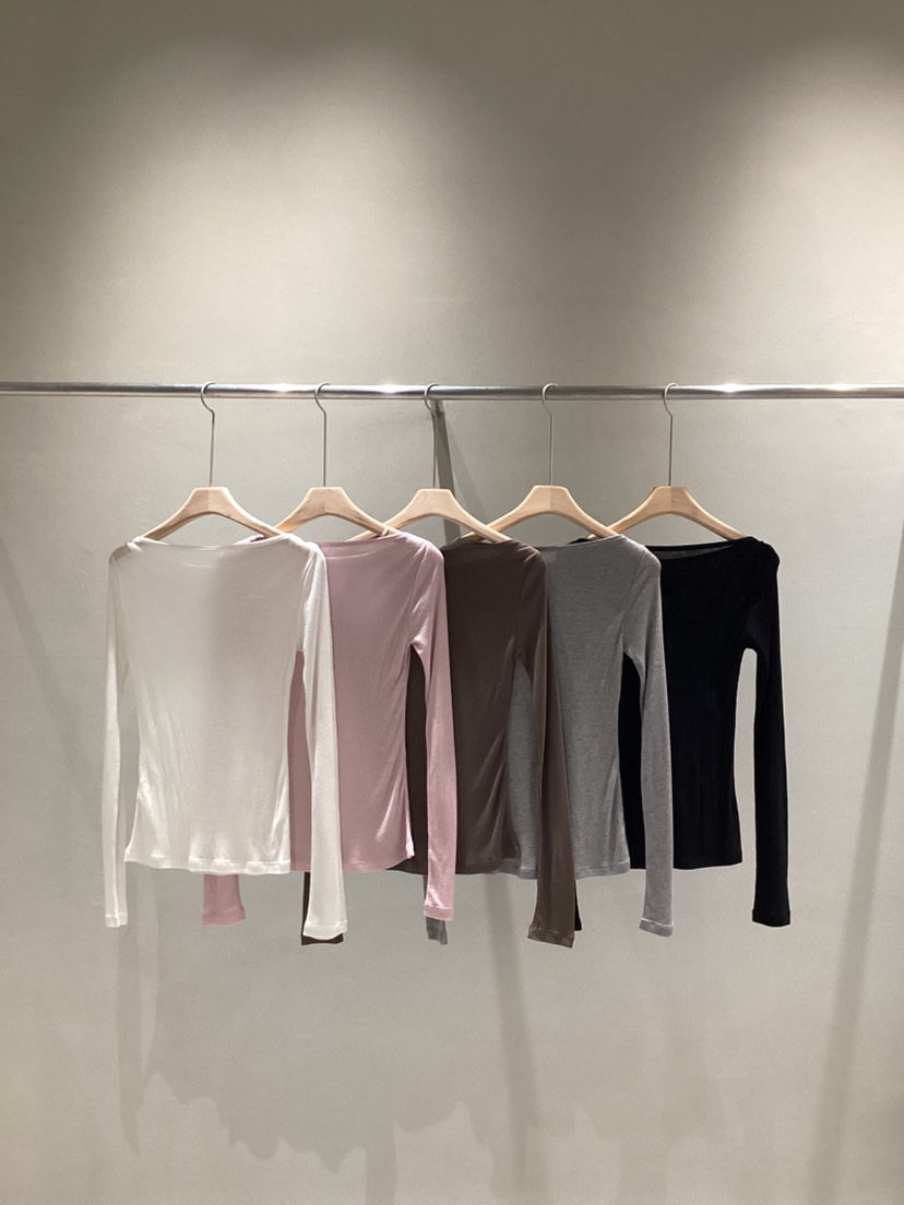 NEAR LEAP-P東大門實拍女裝新品職業推薦時尚長袖T恤船領NEAR LEAP/The N:L長袖T恤