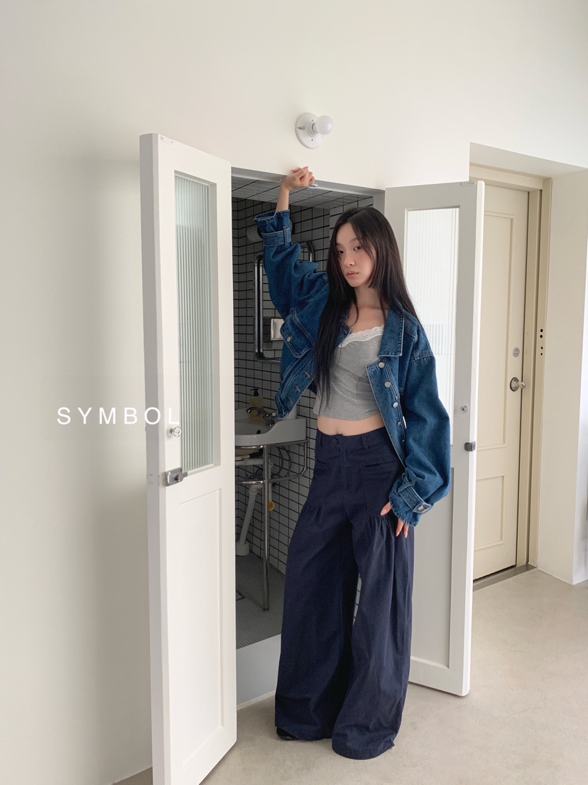 SYMBOL韓國直郵女裝新品時尚推薦休閑真品26春夏夾克口袋SYMBOL夾克