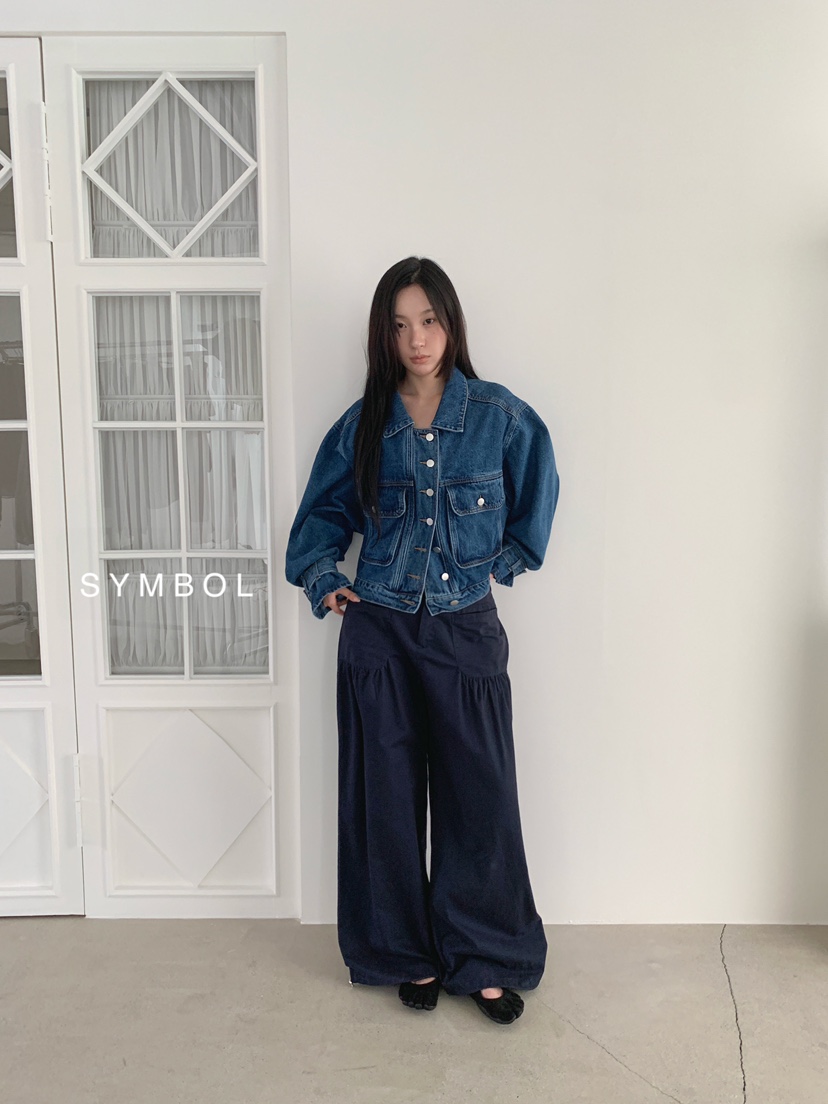 SYMBOL韓國直郵女裝新品時尚推薦休閑真品26春夏夾克口袋SYMBOL夾克