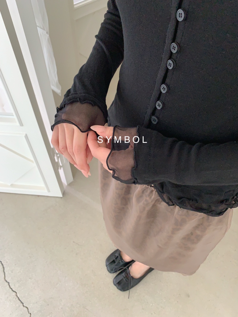 SYMBOL東大門直郵女裝新品職業推薦熱賣長袖T恤不含內搭網狀SYMBOL長袖T恤