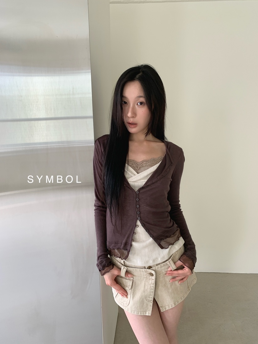 SYMBOL東大門直郵女裝新品職業推薦熱賣長袖T恤不含內搭網狀SYMBOL長袖T恤