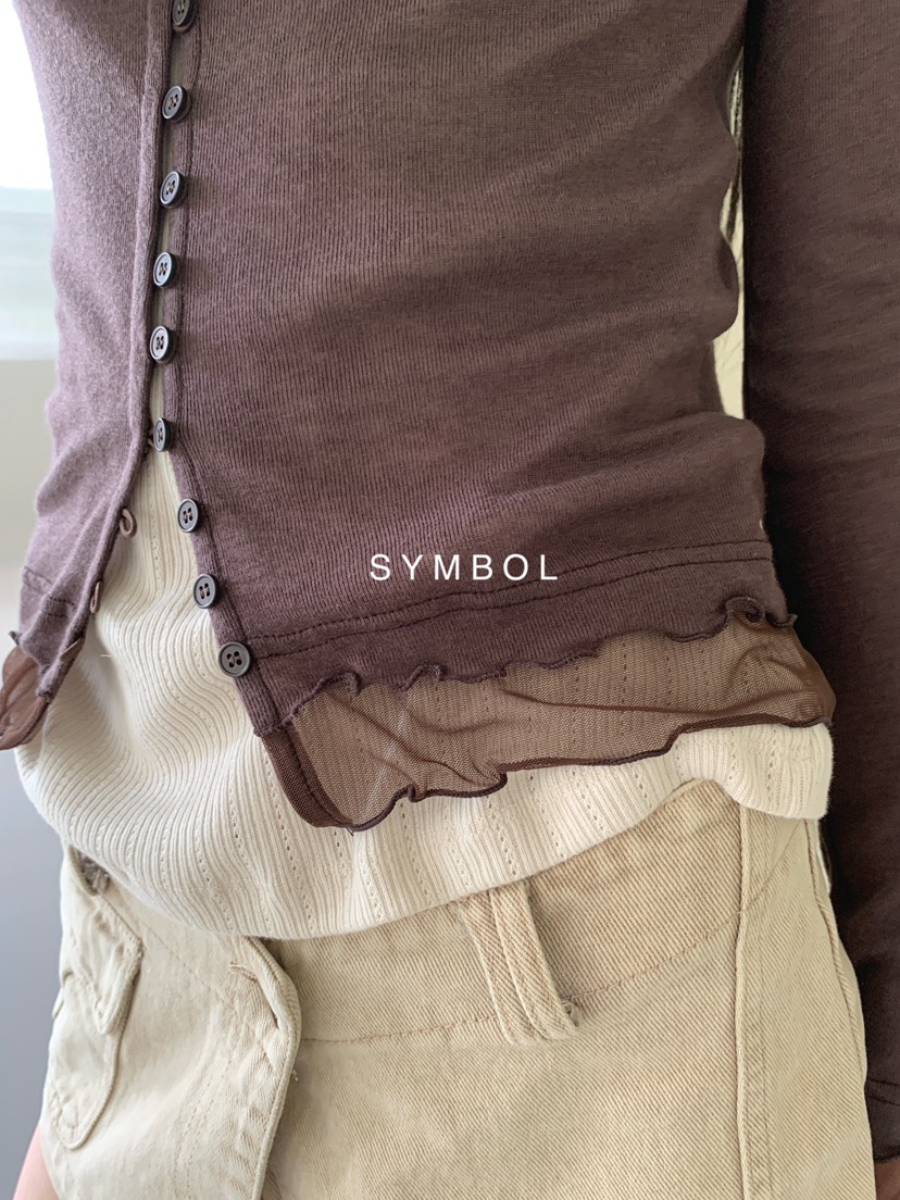 SYMBOL東大門直郵女裝新品職業推薦熱賣長袖T恤不含內搭網狀SYMBOL長袖T恤