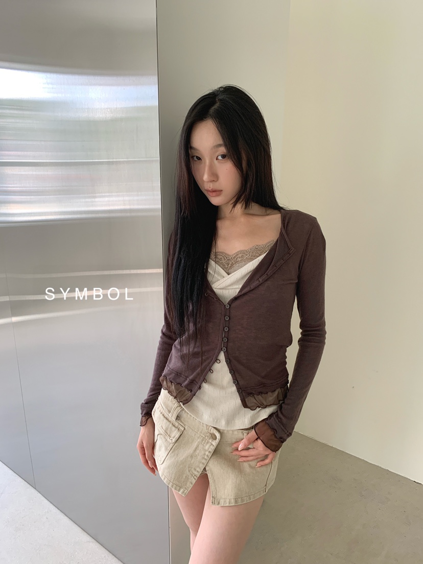 SYMBOL東大門直郵女裝新品職業推薦熱賣長袖T恤不含內搭網狀SYMBOL長袖T恤