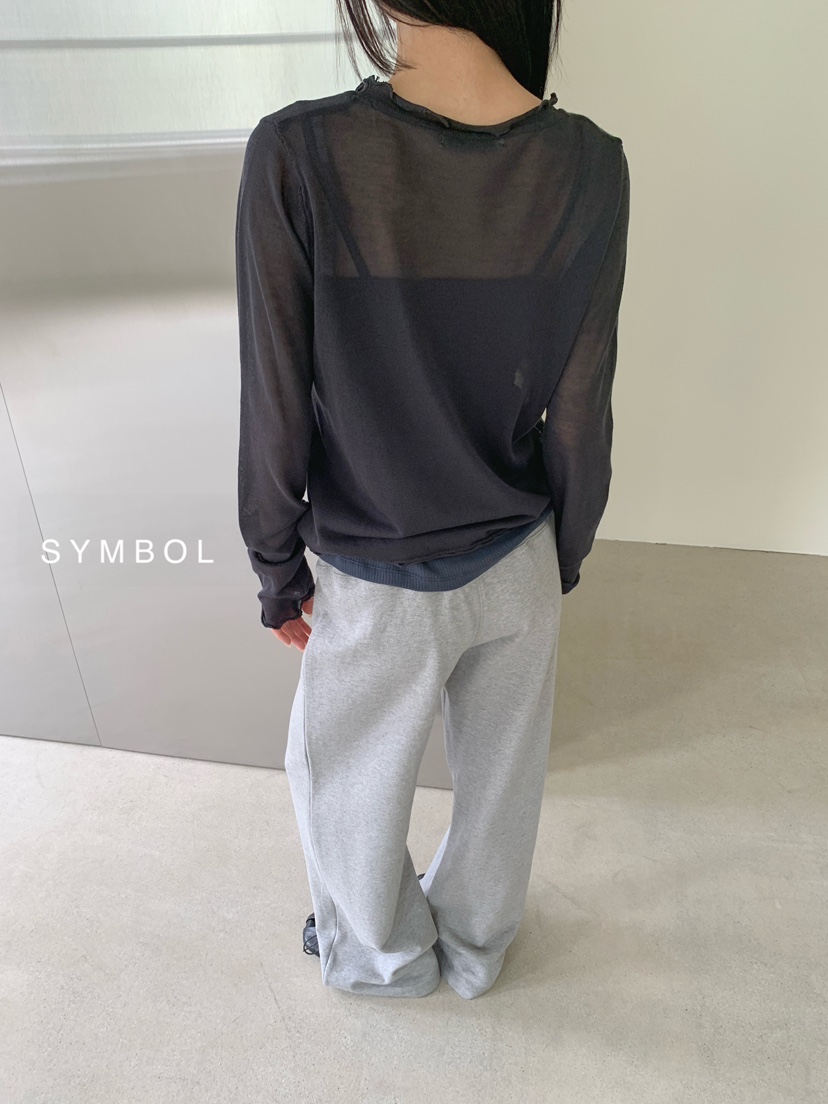 SYMBOL東大門代購女士新品休閑推薦熱賣26春夏針織衫透明SYMBOL針織衫
