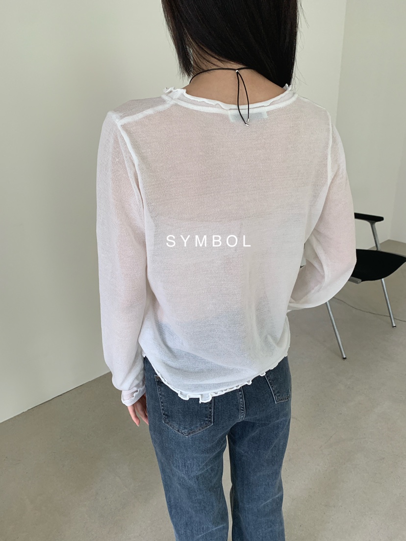 SYMBOL東大門代購女士新品休閑推薦熱賣26春夏針織衫透明SYMBOL針織衫