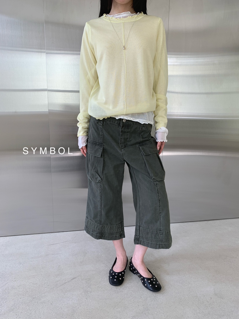 SYMBOL東大門代購女士新品休閑推薦熱賣26春夏針織衫透明SYMBOL針織衫