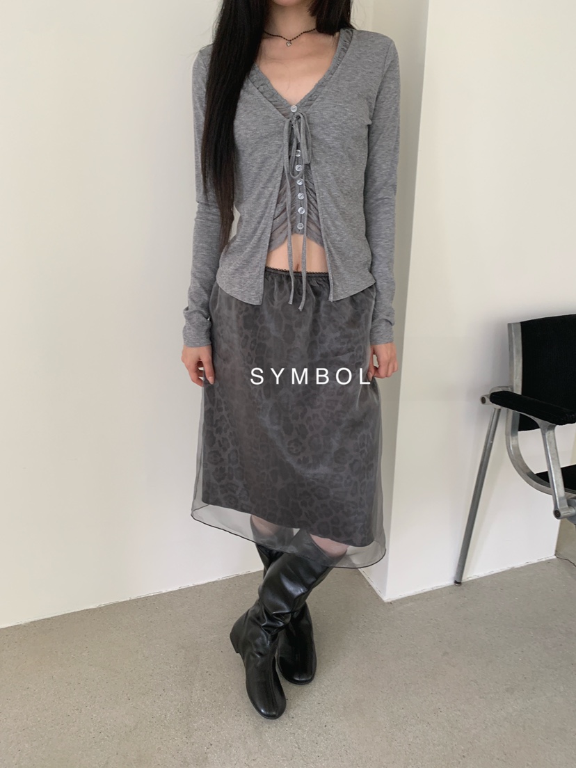 SYMBOL東大門代購女裝新款26春夏推薦熱賣長袖T恤褶皺雙層SYMBOL長袖T恤
