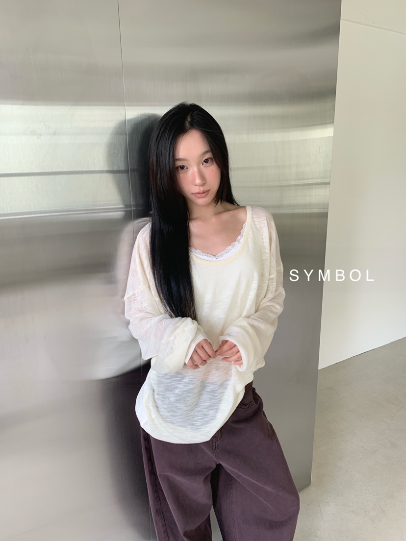 SYMBOL東大門實拍女裝新品推薦真品職業熱賣針織衫不含內搭SYMBOL針織衫