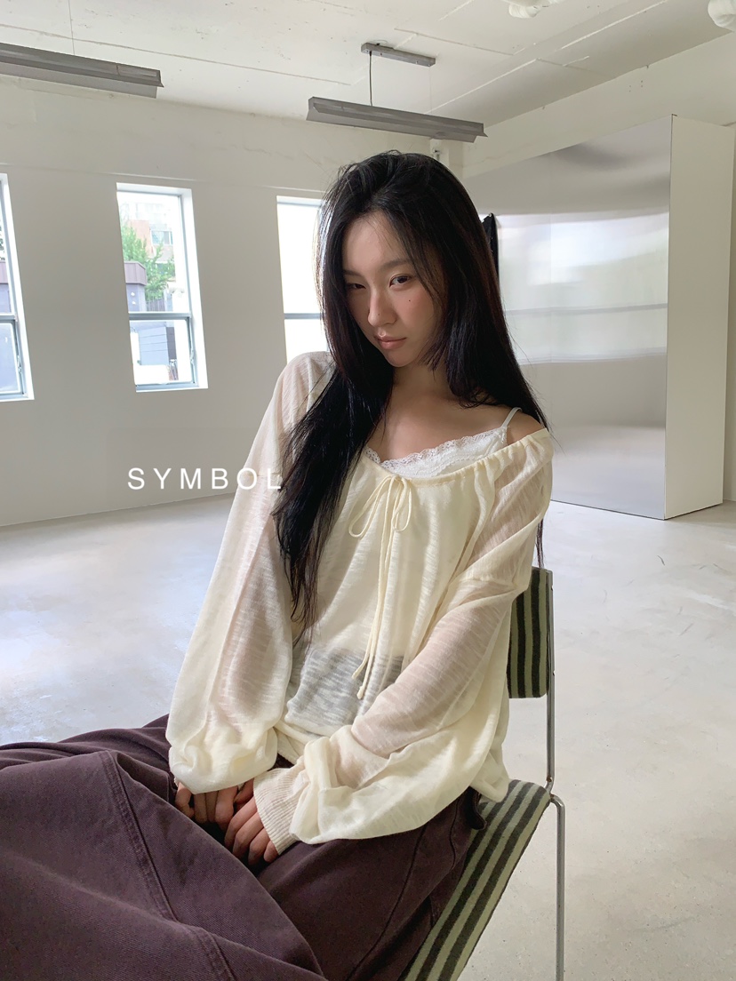 SYMBOL東大門實拍女裝新品推薦真品職業熱賣針織衫不含內搭SYMBOL針織衫