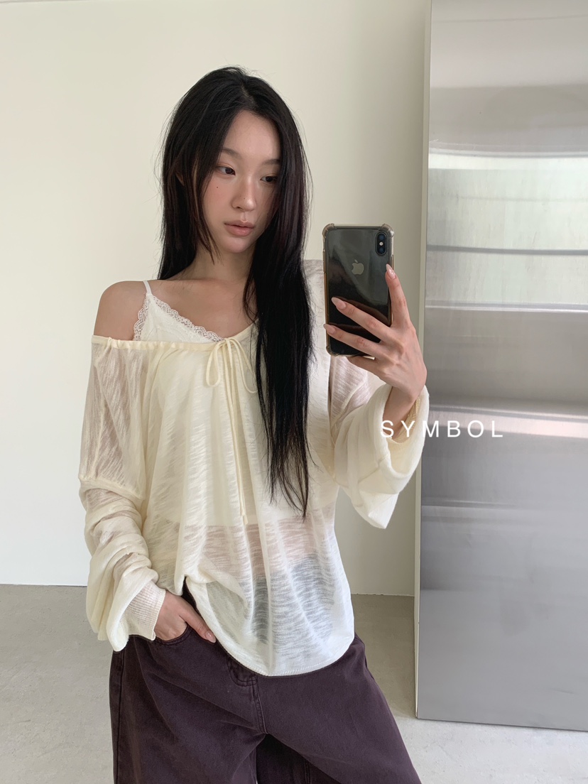 SYMBOL東大門實拍女裝新品推薦真品職業熱賣針織衫不含內搭SYMBOL針織衫