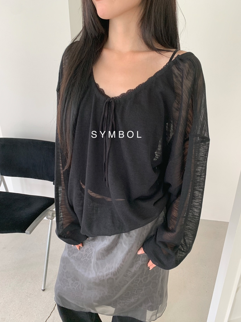 SYMBOL東大門實拍女裝新品推薦真品職業熱賣針織衫不含內搭SYMBOL針織衫