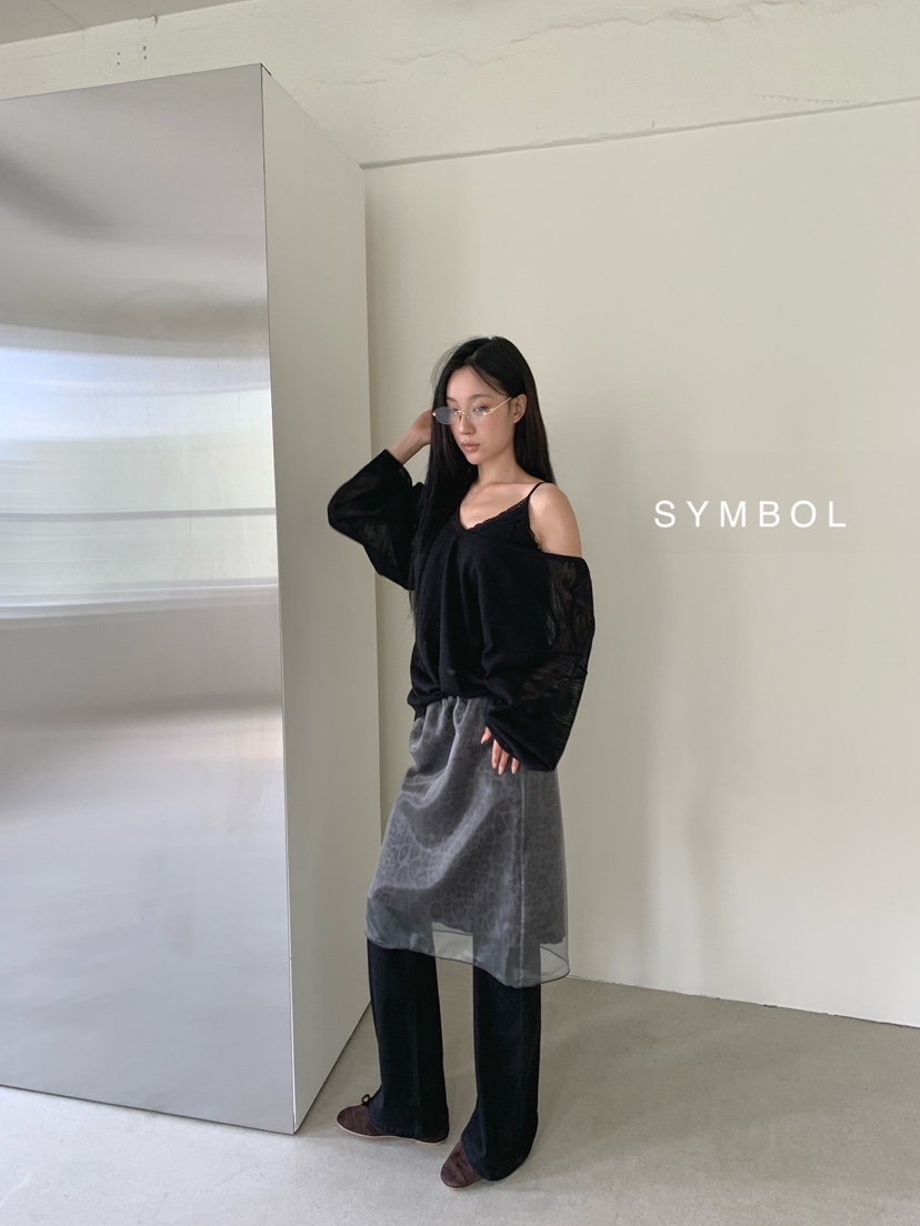 SYMBOL東大門實拍女裝新品推薦真品職業熱賣針織衫不含內搭SYMBOL針織衫