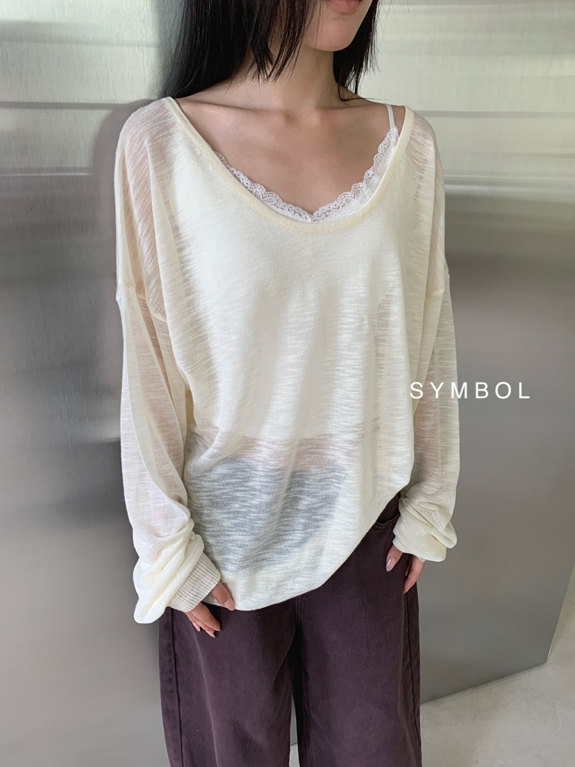 SYMBOL東大門實拍女裝新品推薦真品職業熱賣針織衫不含內搭SYMBOL針織衫圖色2