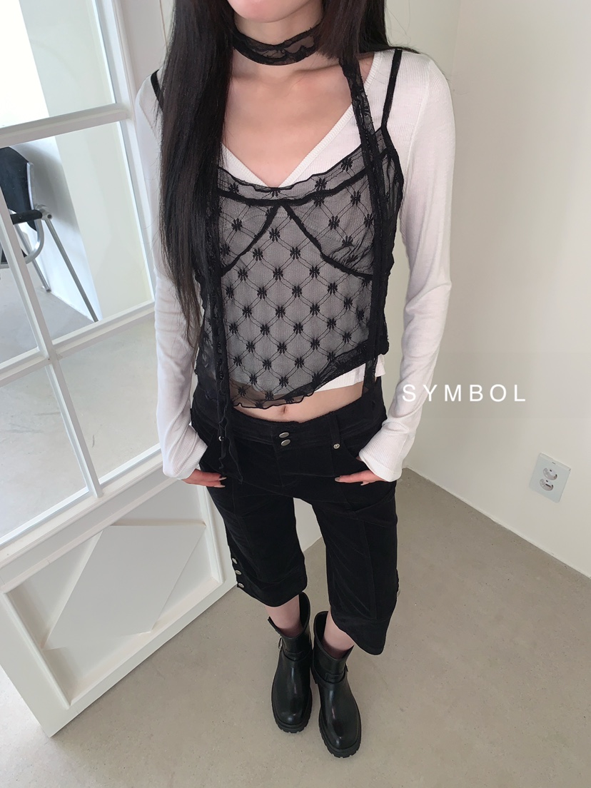 SYMBOL東大門直郵女士新款時尚真品推薦套裝含脖帶圍巾圓點SYMBOL套裝