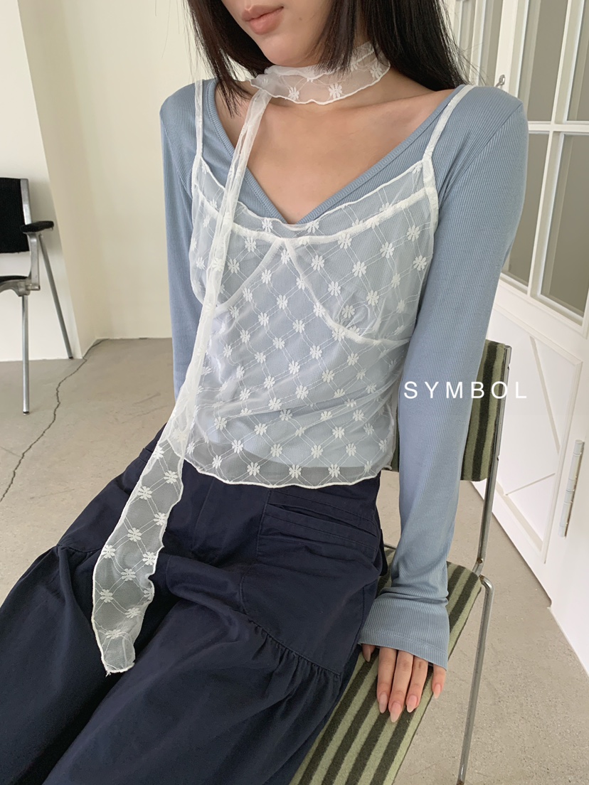 SYMBOL東大門直郵女士新款時尚真品推薦套裝含脖帶圍巾圓點SYMBOL套裝圖色2