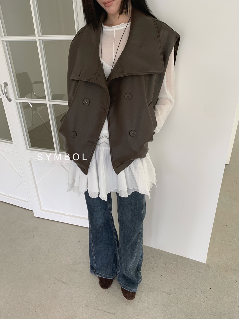 SYMBOL東大門實拍女士新品26春夏人氣休閑時尚馬甲不含內搭SYMBOL馬甲