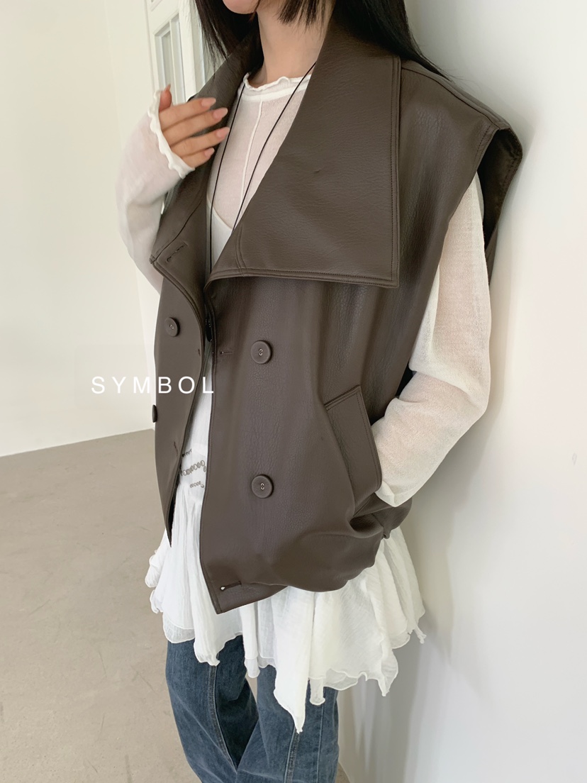 SYMBOL東大門實拍女士新品26春夏人氣休閑時尚馬甲不含內搭SYMBOL馬甲