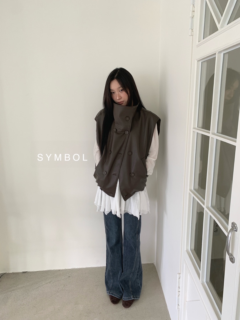 SYMBOL東大門實拍女士新品26春夏人氣休閑時尚馬甲不含內搭SYMBOL馬甲