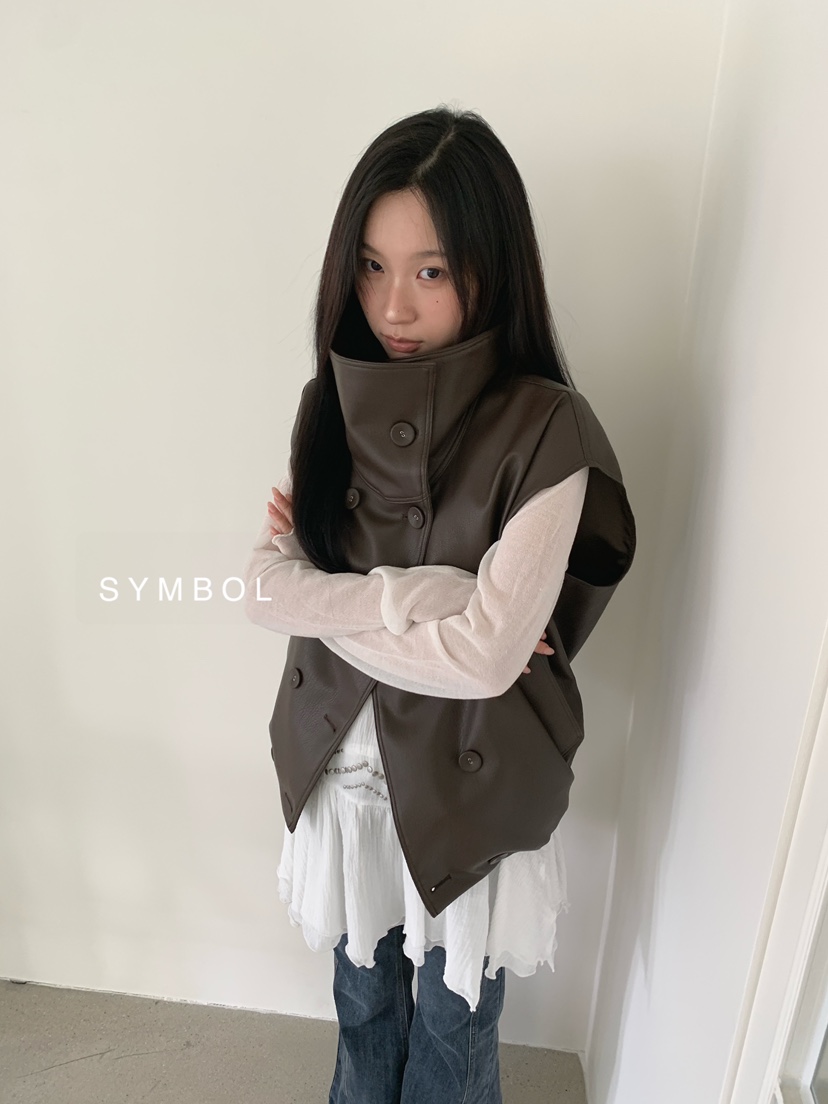SYMBOL東大門實拍女士新品26春夏人氣休閑時尚馬甲不含內搭SYMBOL馬甲