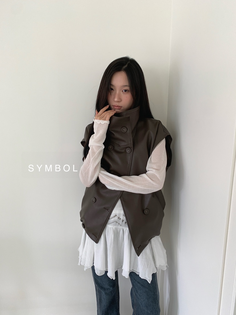 SYMBOL東大門實拍女士新品26春夏人氣休閑時尚馬甲不含內搭SYMBOL馬甲