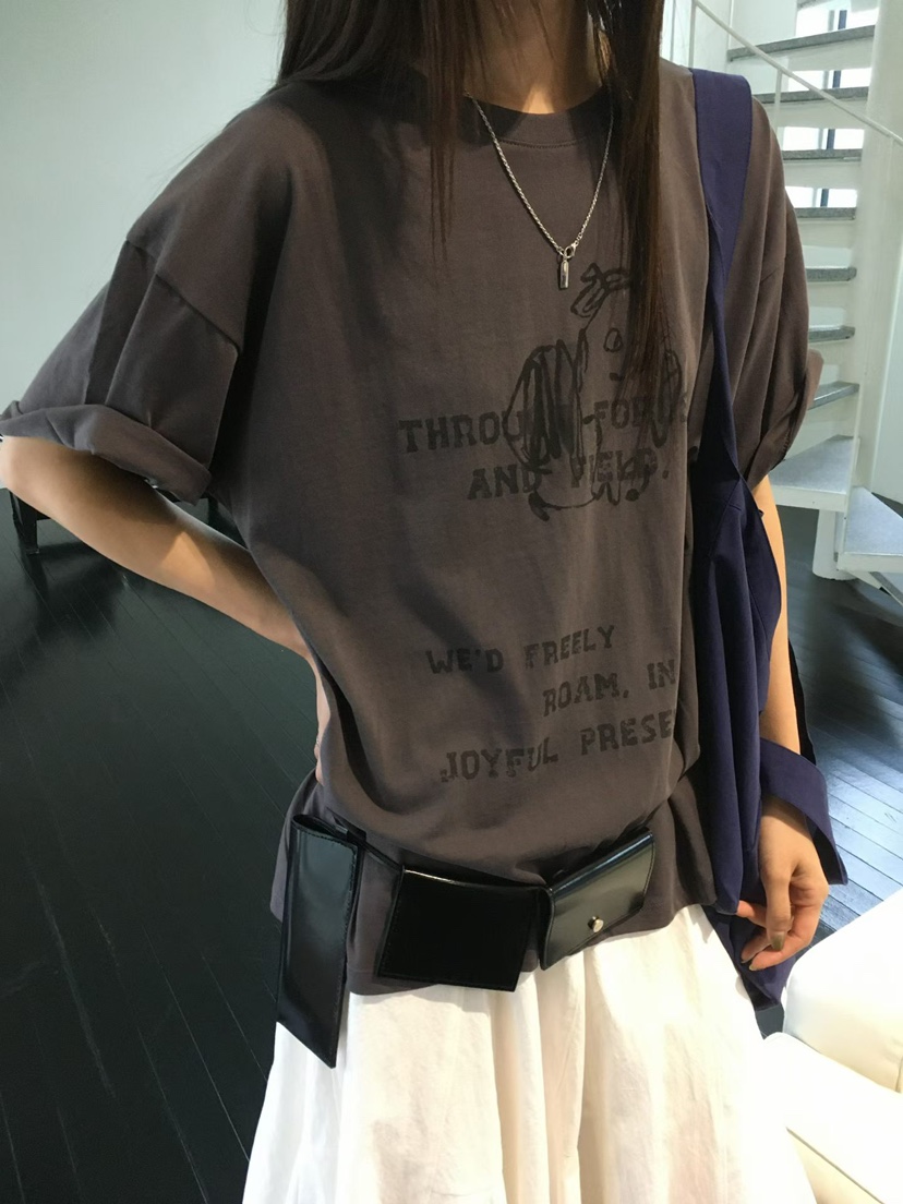 MINIMUZE韓國直郵女裝新款休閑26春夏熱賣推薦職業T恤染色MINIMUZET恤