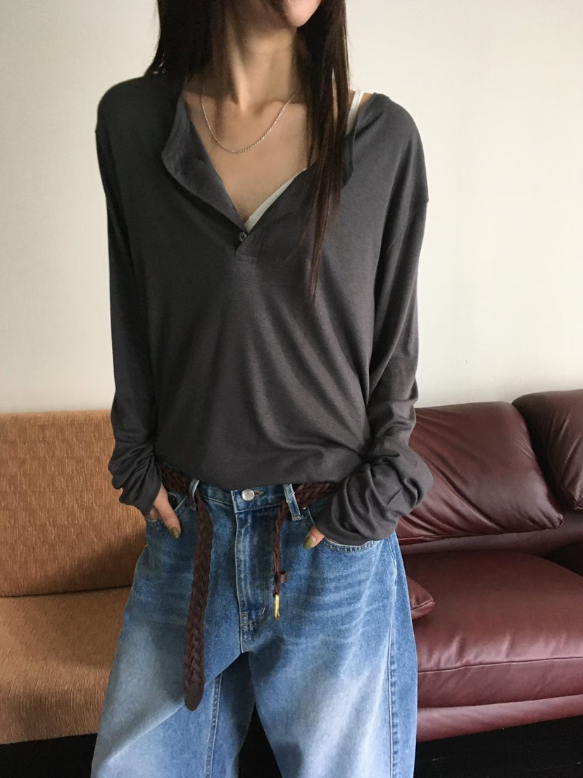 MINIMUZE韓國代購女士新款職業真品人氣熱賣推薦26春夏長袖T恤MINIMUZE長袖T恤圖色2